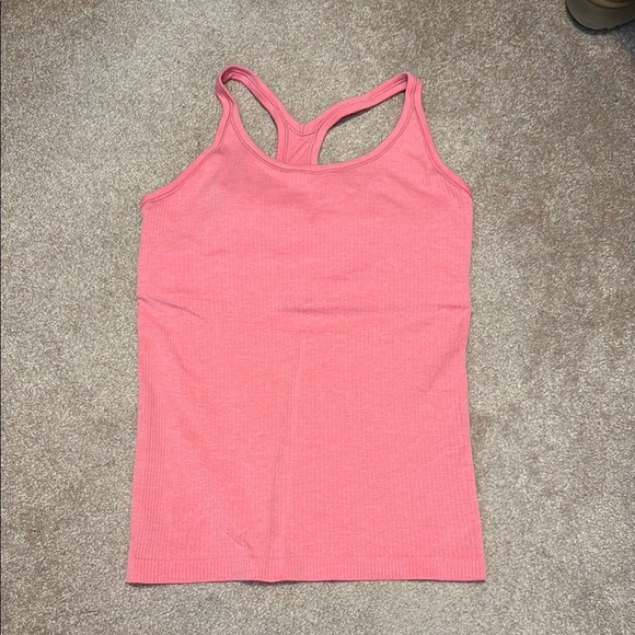 Lululemon Athletica Pink Fitted racerback Tank Top size 10 - Picture 1 of 4